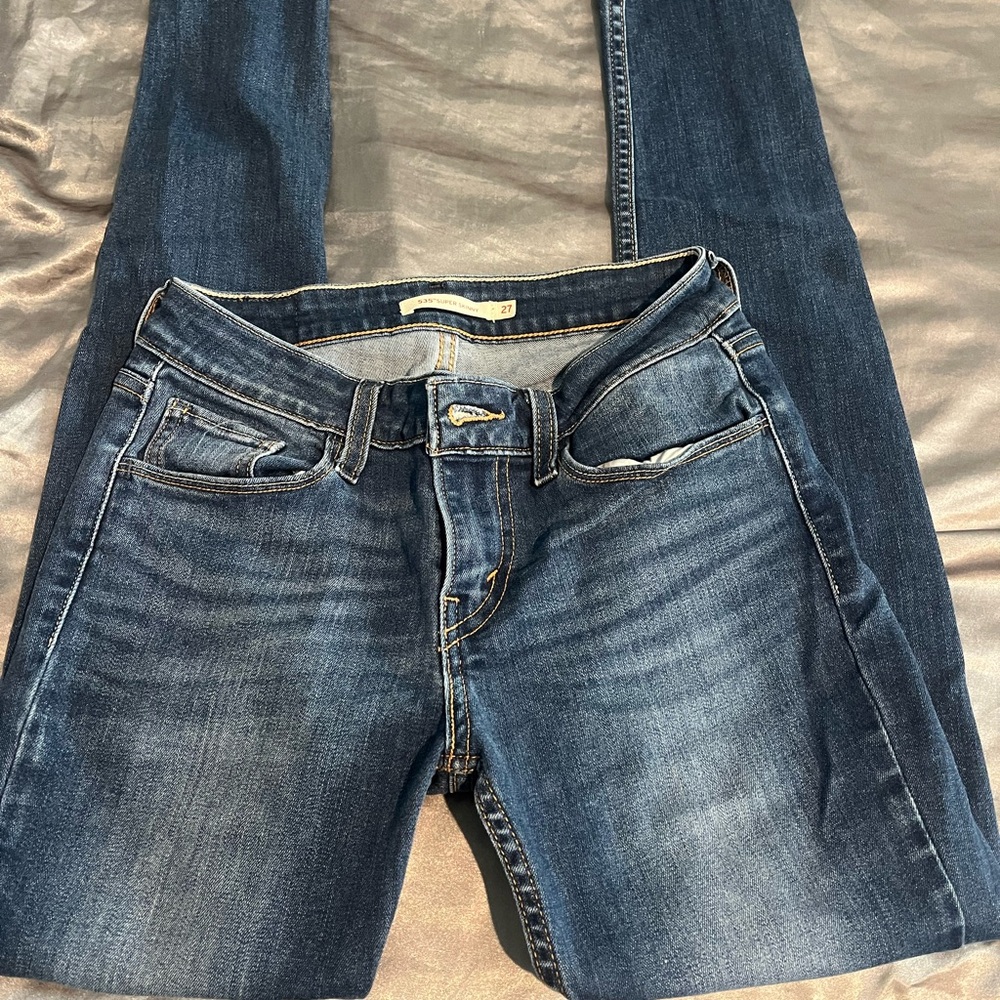 Levi's Blue Skinny Jeans with Vintage Fading